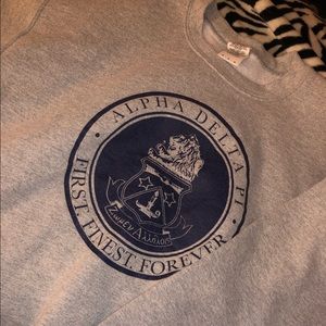 Alpha Delta Pi Crest crew neck jacket